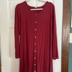 Kate Quinn Red Button Down Dress
